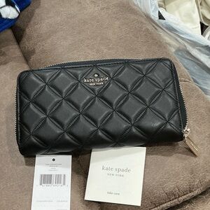 Kate Spade Black Quilted Wallet